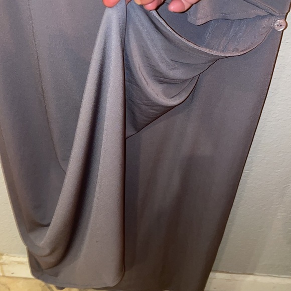 Gray Ruffled Dress - Picture 6 of 7